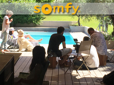 SOMFY choisit une villa de myindigo pour faire sa publicité 